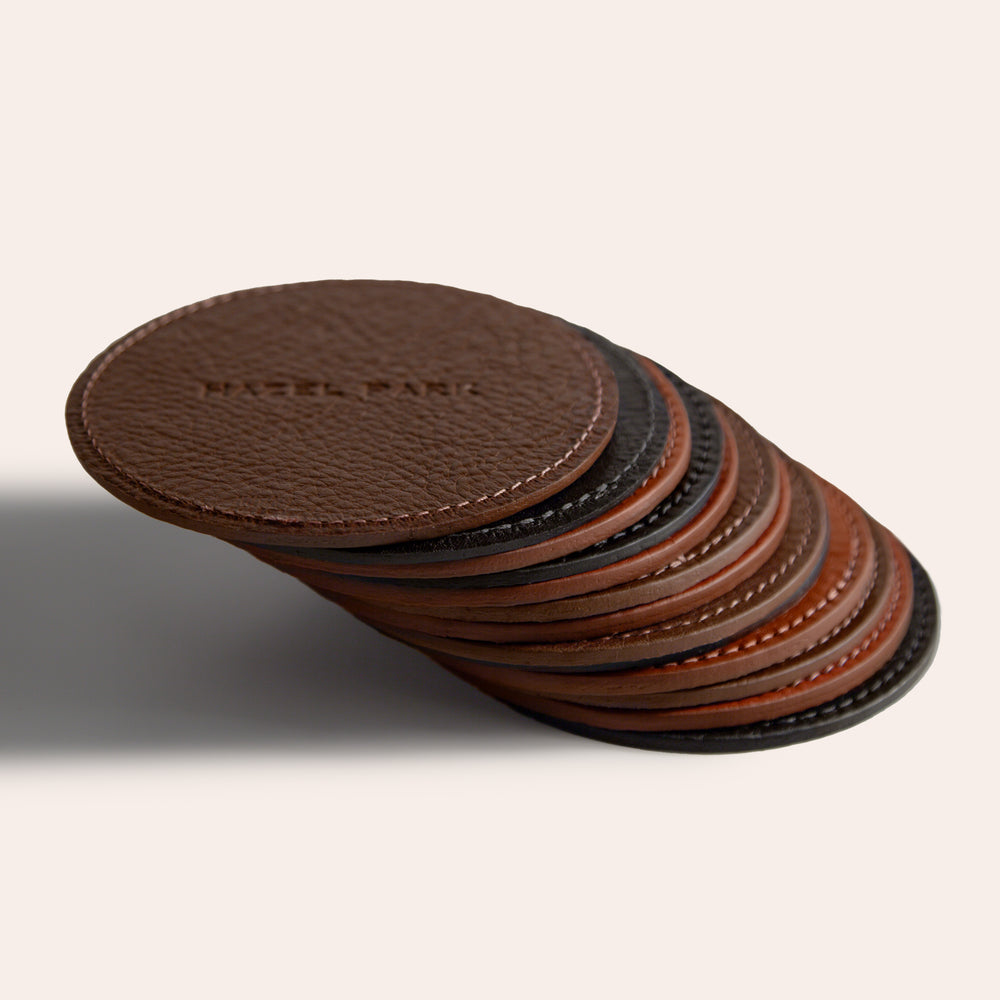 Leather coaster store set